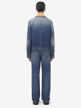 Alexander McQueen Blue Suede Collar Denim Jacket