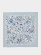 Gucci Light Blue Printed Silk Carré