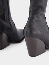 Stella McCartney Black Cowboy Stretch High-Heel Booties