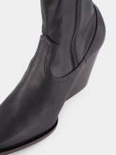 Stella McCartney Black Cowboy Stretch High-Heel Booties