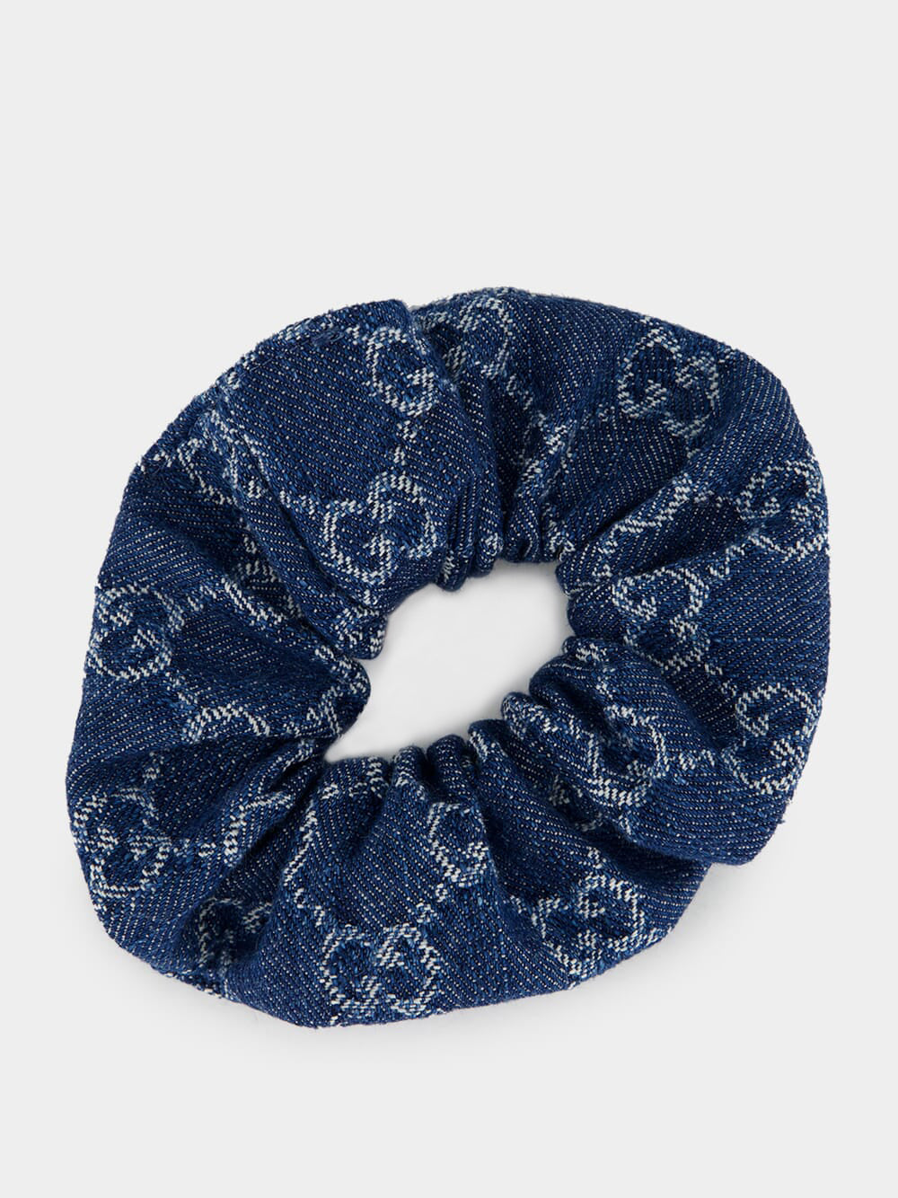 Gucci Blue GG Denim Scrunchie | Fashion Clinic display picture 2