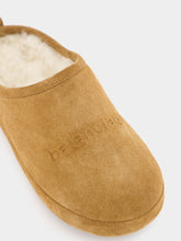 Balenciaga Brown Alaska Suede Shearling Slippers