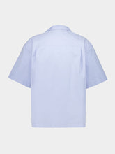 Gucci Light Blue Cotton Poplin Shirt with Embroidery