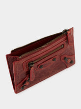 Balenciaga Berry Red Le City Long Coin and Card Holder