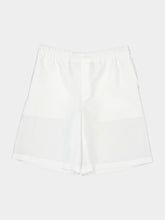 Gucci White Linen Logo Shorts