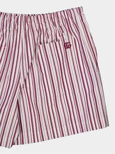 Gucci White and Rosso Ancora Striped Cotton Shorts