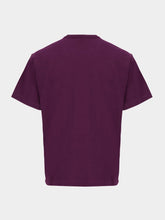 Stone Island Burgundy Short Sleeve T-Shirt with Embroidery