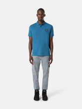 Stone Island Avio Blue Slim Fit Short Sleeve Polo Shirt