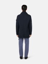 Stone Island Blue Short Trench Coat with Anti-Drop
