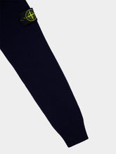 Stone Island Navy Blue Half Zip Sweater with Buttons