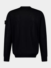 Stone Island Black RWS Wool Crewneck Jumper