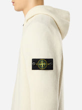 Stone Island White Full Zip Cardigan with Hood