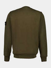 Stone Island Military Green Sweatshirt with Side Logo