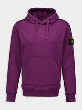 Stone Island Burgundy Hooded Sweatshirt with Pouch Pocket
