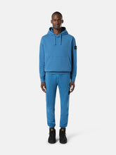 Stone Island Avio Blue Hooded Sweatshirt with Pouch Pocket