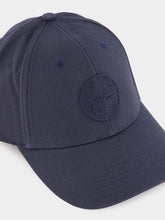 Stone Island Navy Blue 6-Panel Cap with Strap