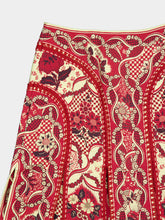 Alémais Red Kenny Folk Floral Midi Skirt