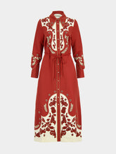 Alémais Rust Duke Embroidered Shirtdress