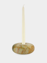 Zaconi Sora Cairn Onyx Small Candle Holder in Forest Veil