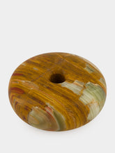 Zaconi Sora Cairn Onyx Medium Candle Holder in Forest Veil