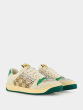 Gucci Green Screener Trainer with Crystals