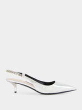 Gucci Silver Signoria Slingback Pumps