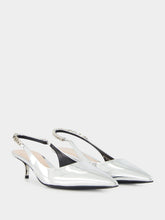 Gucci Silver Signoria Slingback Pumps