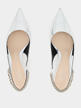 Gucci Silver Signoria Slingback Pumps