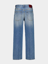 Gucci Light Blue Straight Fit Denim Pants