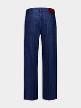 Gucci Dark Blue Straight Fit Denim Pants
