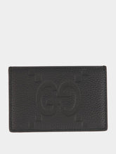 Black GG Jumbo Leather Card Case