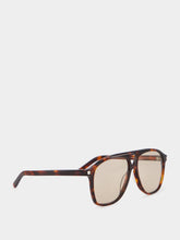 Saint Laurent Havana SL 596 Dune Aviator Sunglasses