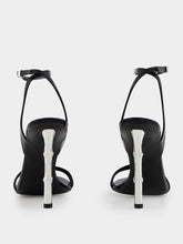 Gucci Black Patent Leather Sandals with Bamboo Heel