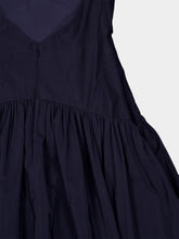 Alémais Ink Blue Dillon Appliqué Halter Gown