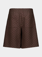 Gucci Brown GG Canvas Linen Blend Shorts