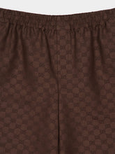 Gucci Brown GG Canvas Linen Blend Shorts
