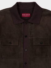 Gucci Brown Suede Buttoned Jacket