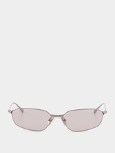 Balenciaga Invisible 2.0 Oval Sunglasses in Light Silver