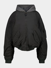 Balenciaga Hooded Standard Bomber Jacket in Anthracite