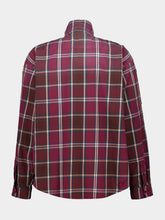 Balenciaga Burgundy Checked Zip-Up Shirt