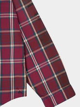 Balenciaga Burgundy Checked Zip-Up Shirt