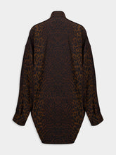 Balenciaga Brown Leopard Silk Pyjama Shirt