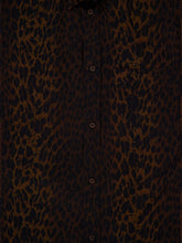 Balenciaga Brown Leopard Silk Pyjama Shirt