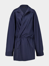 Balenciaga Shirt Mini Dress in Faded Blue