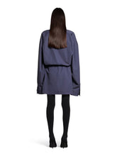 Balenciaga Shirt Mini Dress in Faded Blue