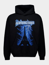 Balenciaga Black Paris Thunderstorm Cotton Sweatshirt