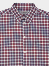 Balenciaga Red and Navy Checked Hybrid Shirt