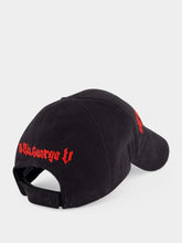 Balenciaga Black Cotton Drill Logo Cap