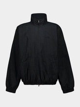 Balenciaga Navy Micro Tartan Track Jacket