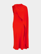 Balenciaga Sunset Red Draped Maxi Dress